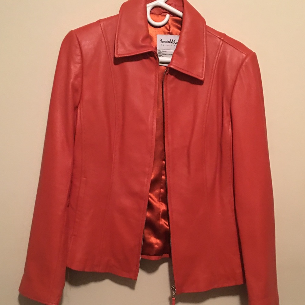 Burnt Orange “Pamela McCoy” Leather Jacket